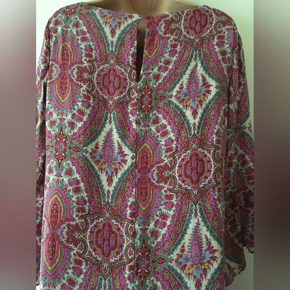 Zara 💯 Silk Colorful Floral Patterned Shift Dress Size M - Picture 6 of 16